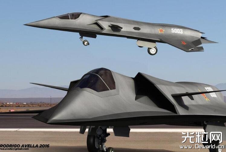 全频段隐身配激光炮：中国第6代战机CG概念图